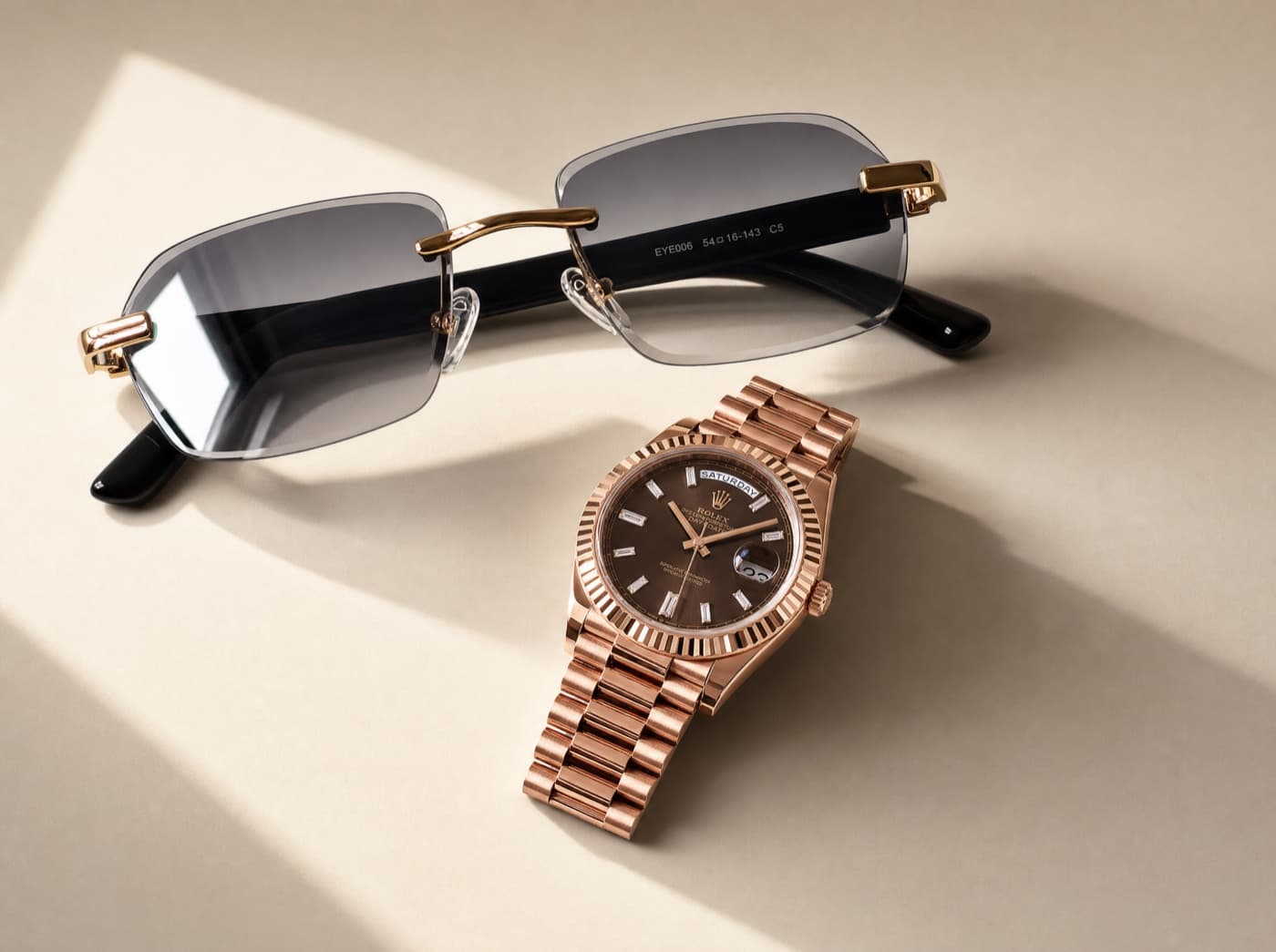 The Mozart pairing — frame and timepiece together